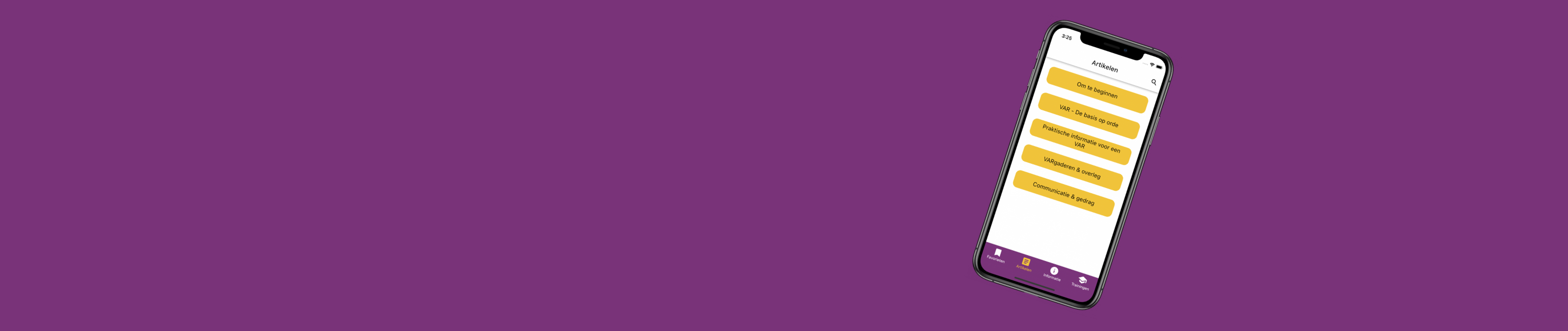 Zetje app voor VAR-ren